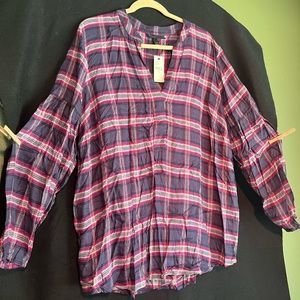 Lane Bryant lightweight plaid long sleeve size 18/20